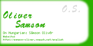 oliver samson business card