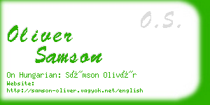 oliver samson business card